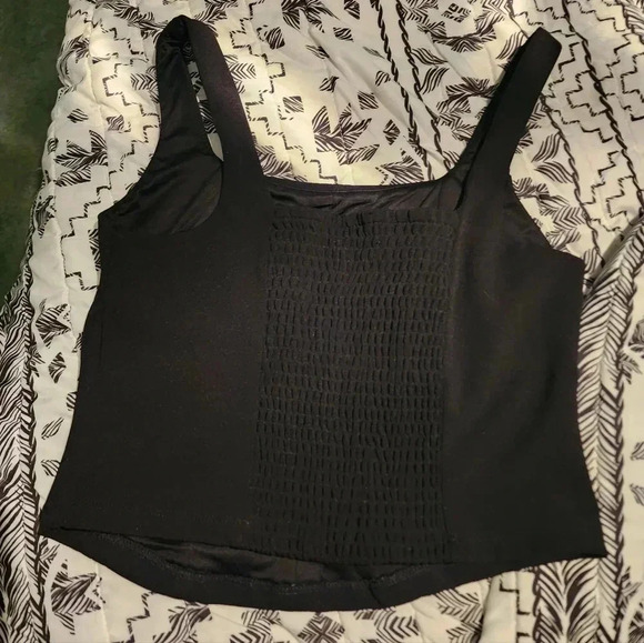 Maurices Tank Top Cropped Black Womans Size Large - Picture 2 of 4